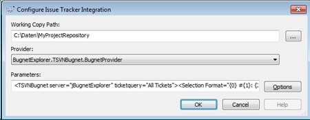 Konfigrationsdialog nach der Konfiguration von Bugnet Explorer Suite
