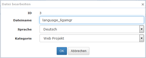 Definition einer Resourcen Datei