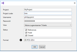 Geben Sie die Informationen zum Projekt ein